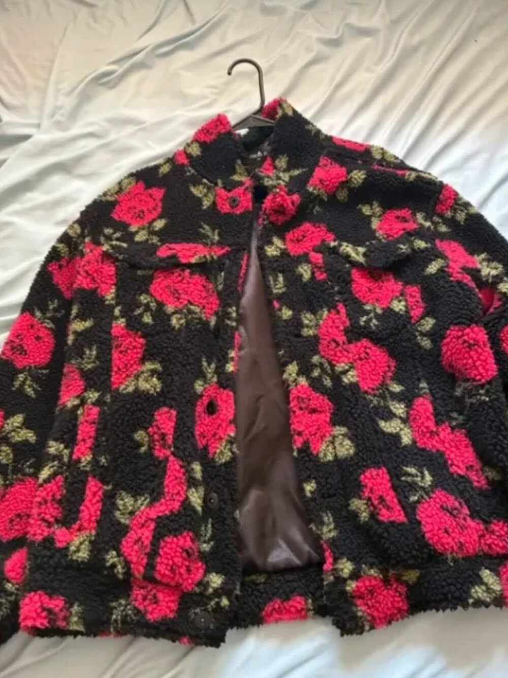 Forever 21 Men's Rose Sherpa Jacket Luxury